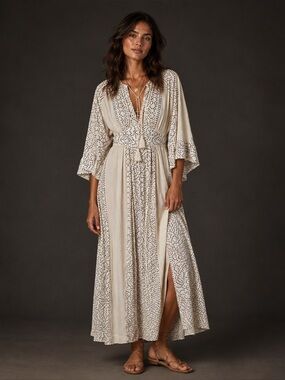 free people modern kimono maxi dress Free People Modern Kimono Maxi Dress in Blue